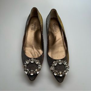 Vaneli do note Stevie Gold Gals Fab Metallic Embellished Flat